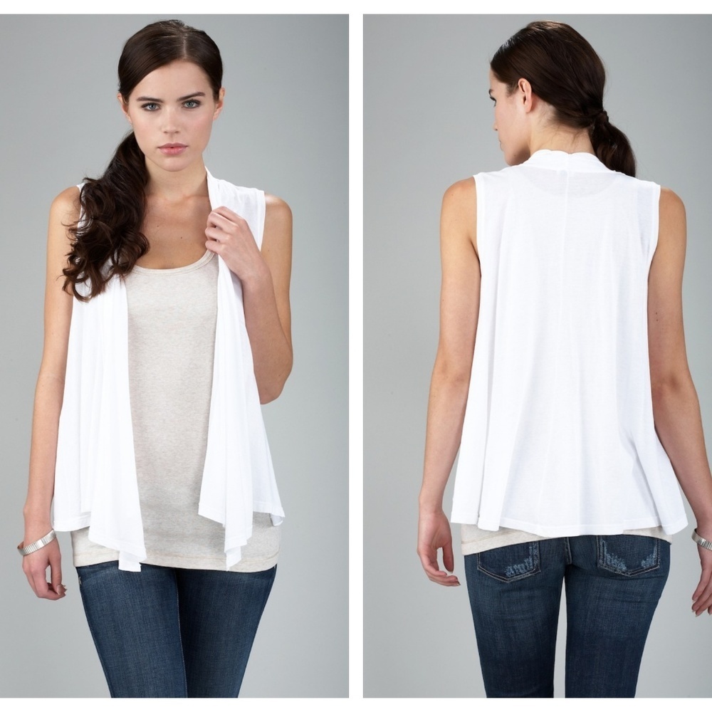 Splendid Vintage Waterfall Gray Vest Top Small